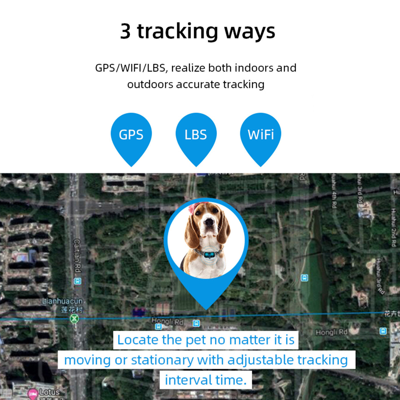 Animal Dog Fence Collar GPS Tracking Key Finder Tag Luggage Suitcases and Pets Loud Beep Pet Premier Worldwide GPS Tracker